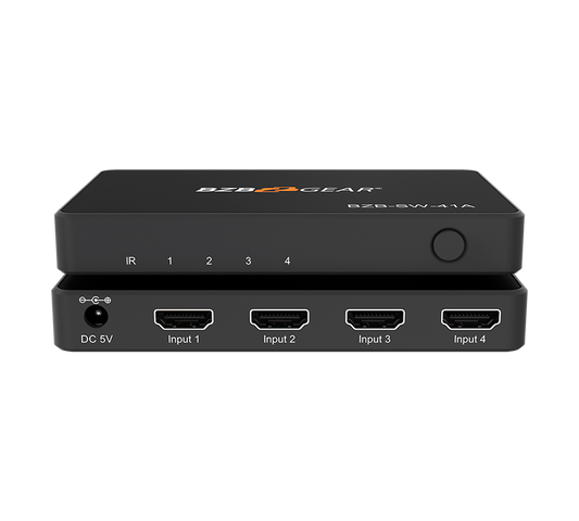 4x1 4K UHD Ultra Slim HDMI Switcher with IR Remote Control