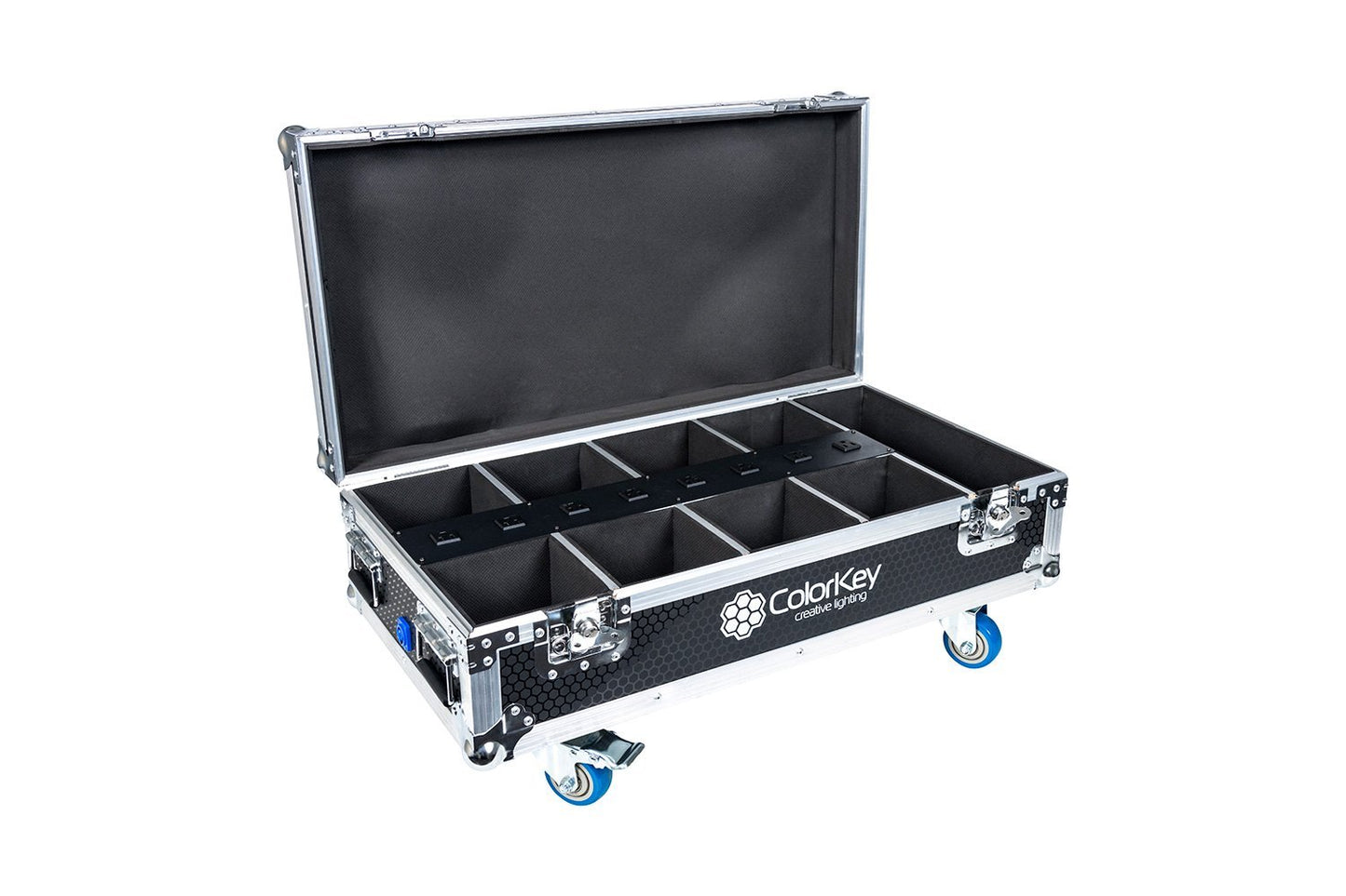 8-pc Charging Flight Case w/ Casters for MobilePar Mini HEX4