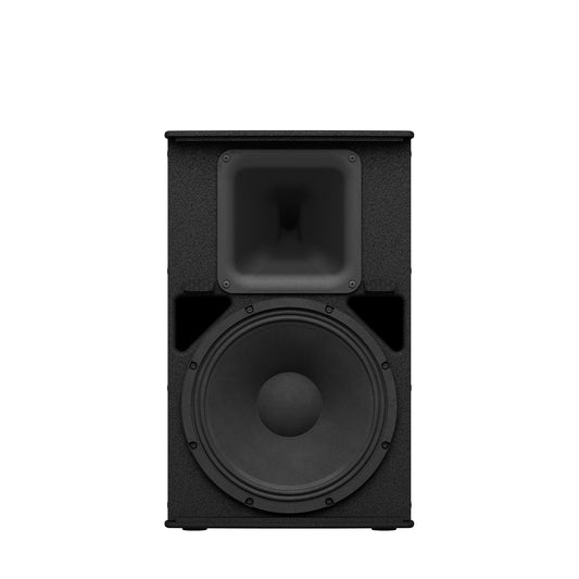 Powered speaker, 1000W, 12" LF, 1.4" HF compression driver; plywood enclosure; integral rigging