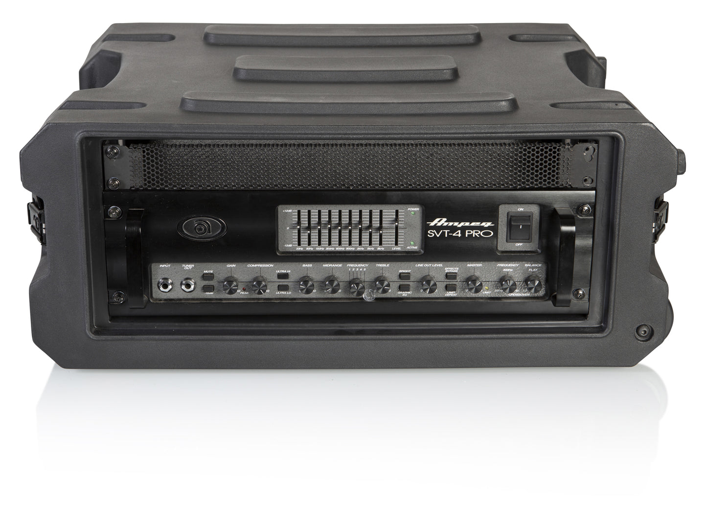 4U 19" Deep Molded Audio Rack; with wheels