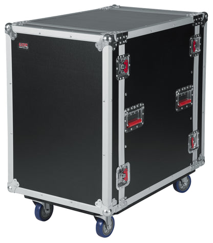 16U 24" Deep Audio Road Rack Case w/ Casters 16U