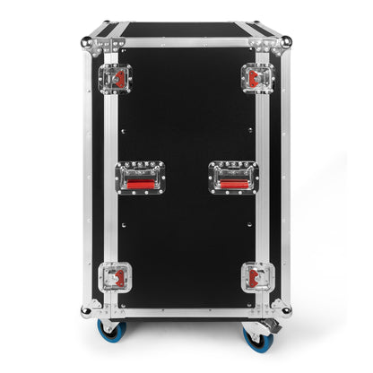 ATA Wood Flight Rack Case; 20U; 17" Deep; Casters