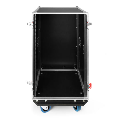 ATA Wood Flight Rack Case; 20U; 17" Deep; Casters