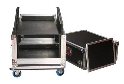 14U Top, 6U Side Audio Road Console Rack