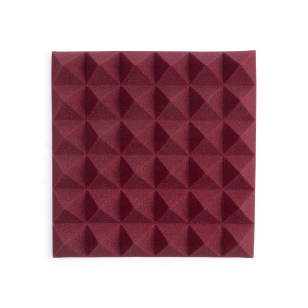 4 Pack Of Burgundy 12×12″ Acoustic Pyramid Panel