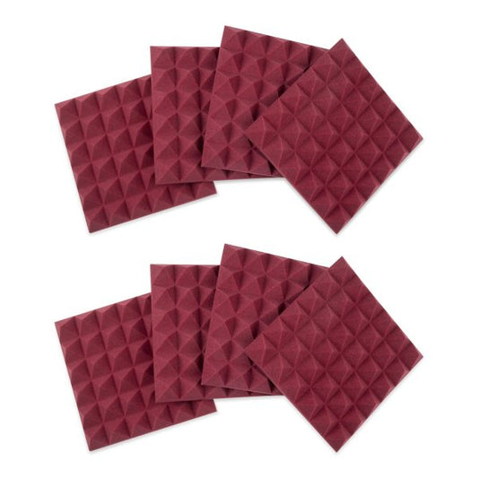 8 Pack Of Burgandy 12×12″ Acoustic Pyramid Panel