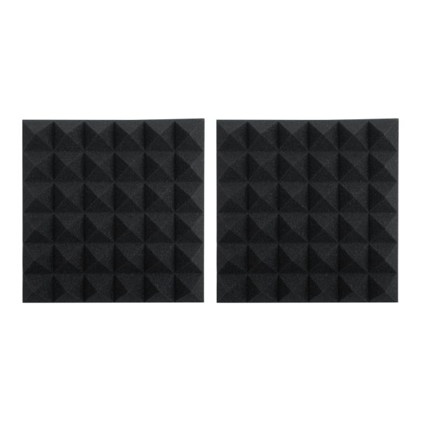 2 Pack Of Charcoal 12×12″ Acoustic Pyramid Panel