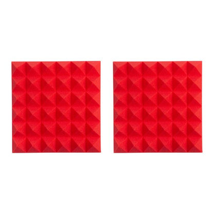 2 Pack Of Red 12×12″ Acoustic Pyramid Panel