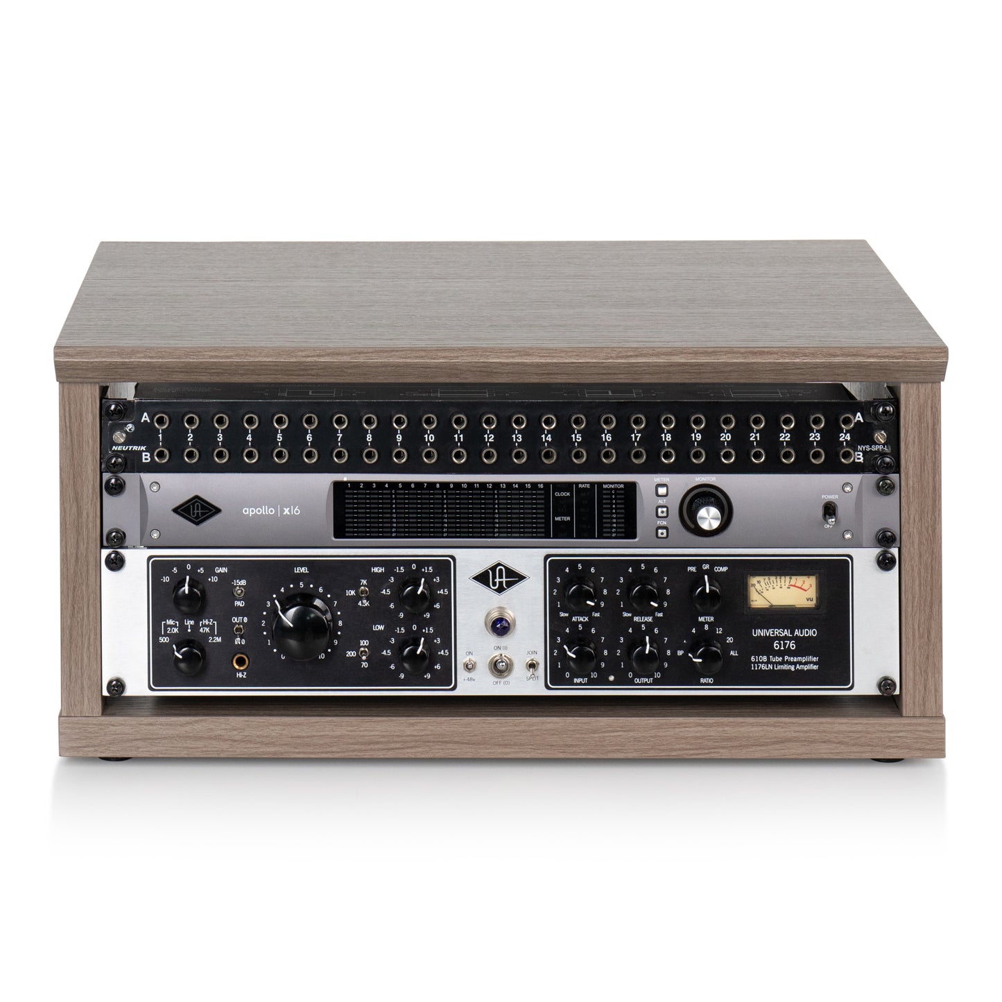 Elite Series Furniture Desktop 4U Studio Rack Gray