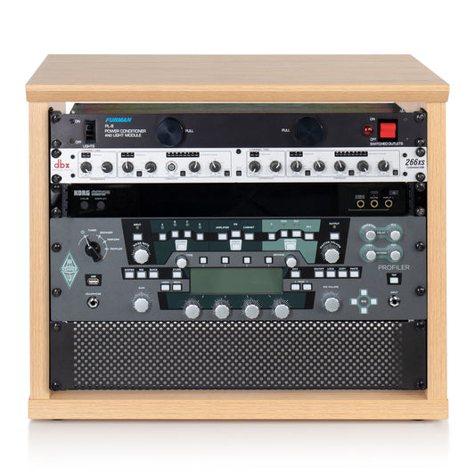 Elite Series Furniture Desktop 8U Studio Rack Maple