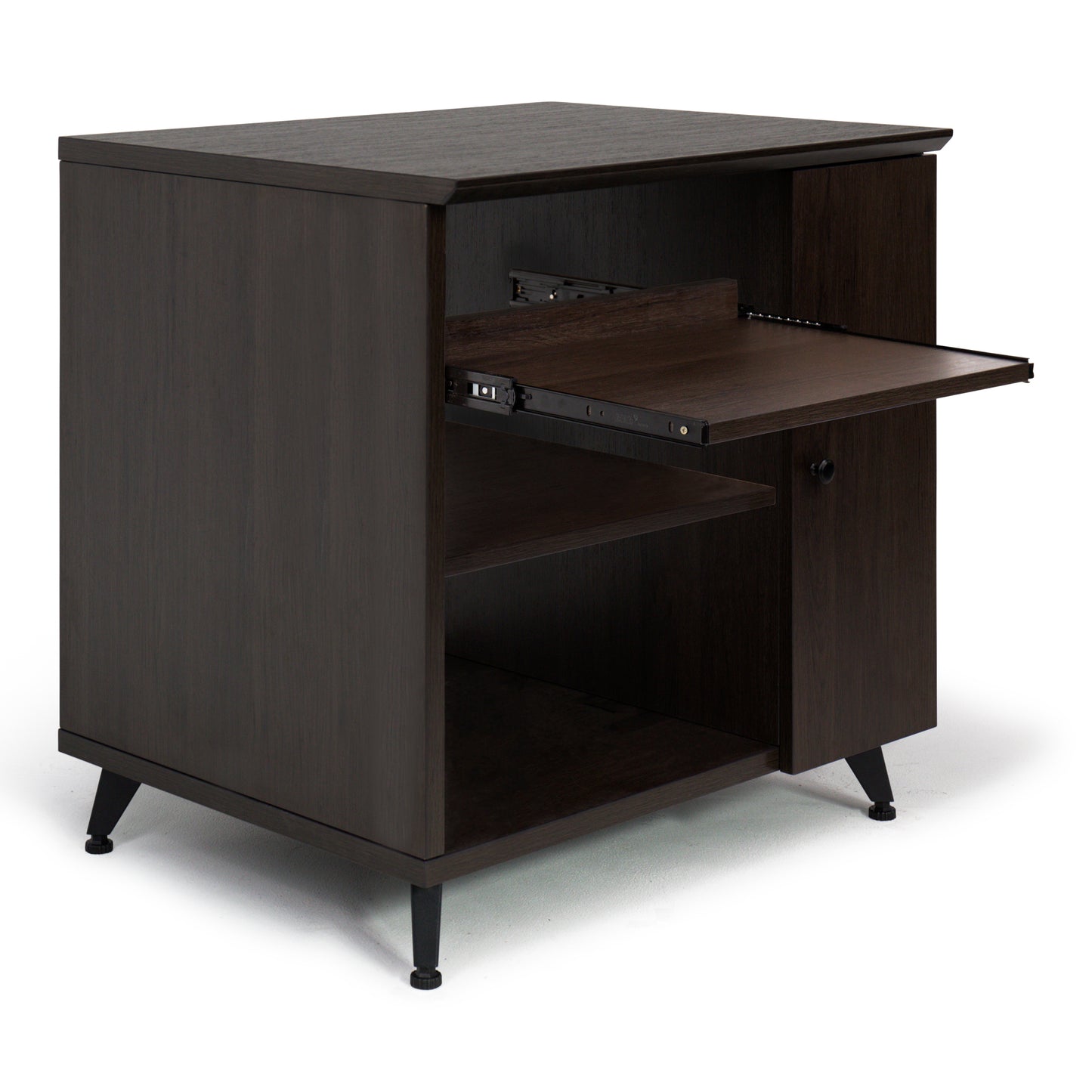 Elite Series Sidecar Rack Cabinet w/ Shelf – Brown