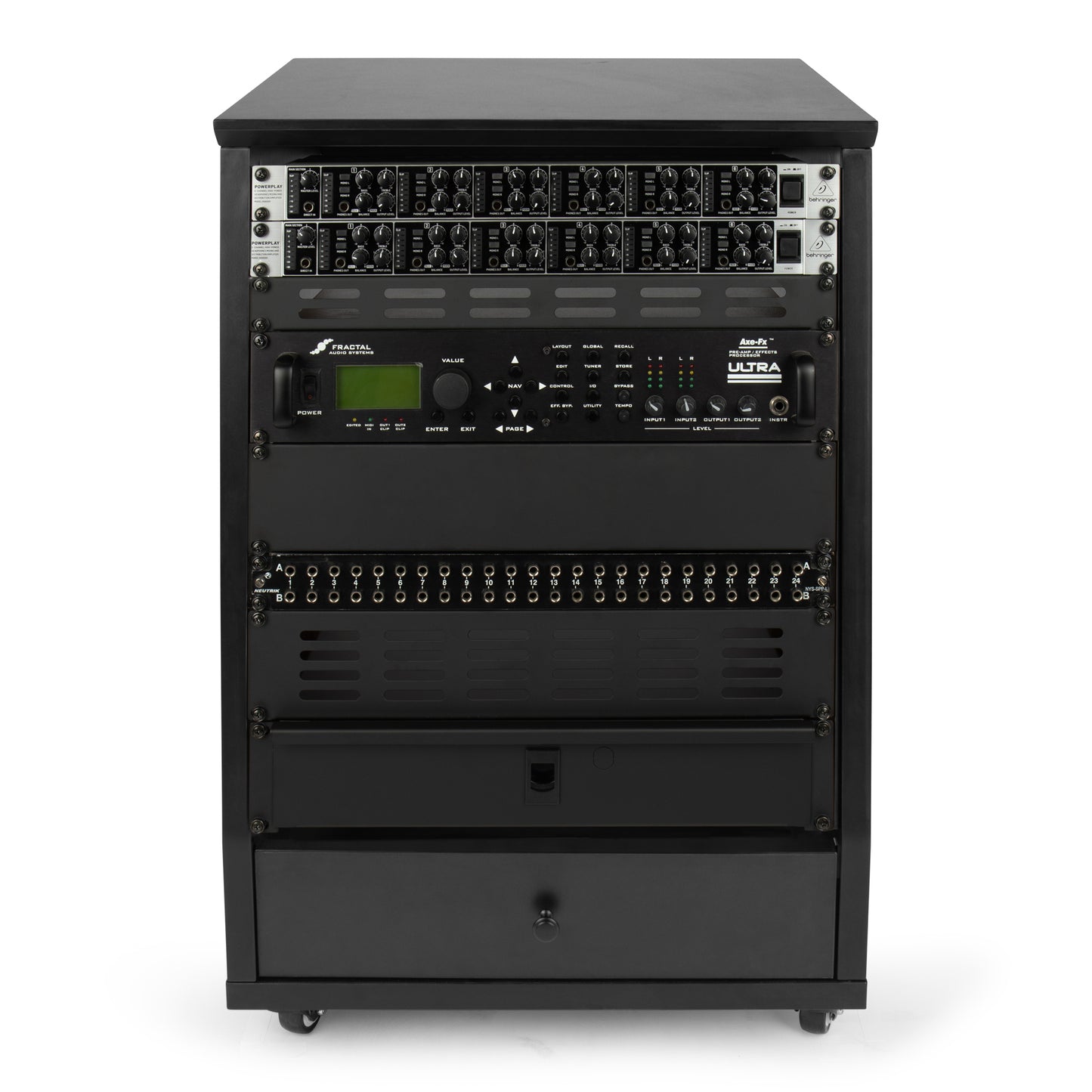 Frameworks Elite Angled Studio Rack - 12U Black