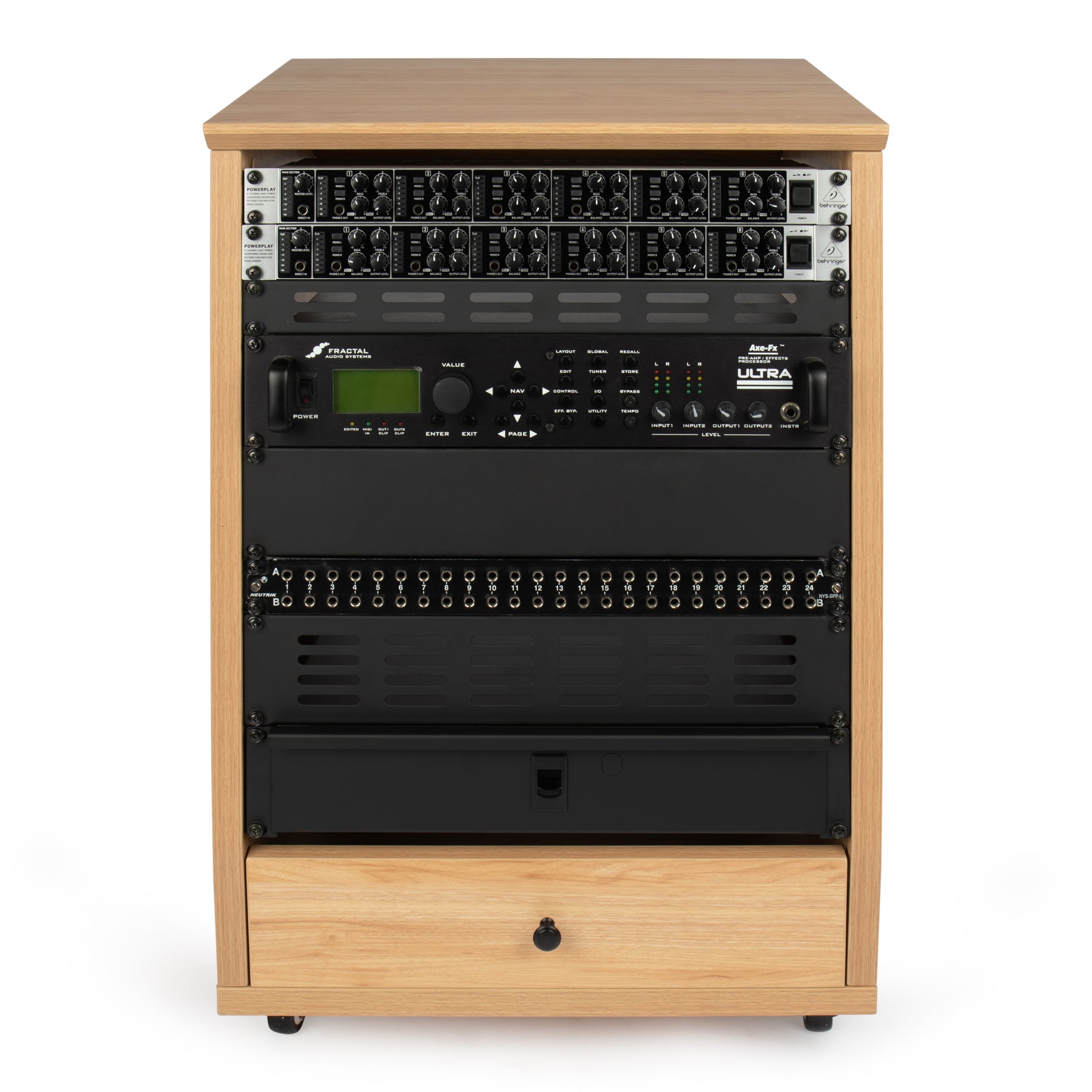 Avl Rack Gator Frameworks Elite Angled Studio Rack - 12U Maple – Above AVL