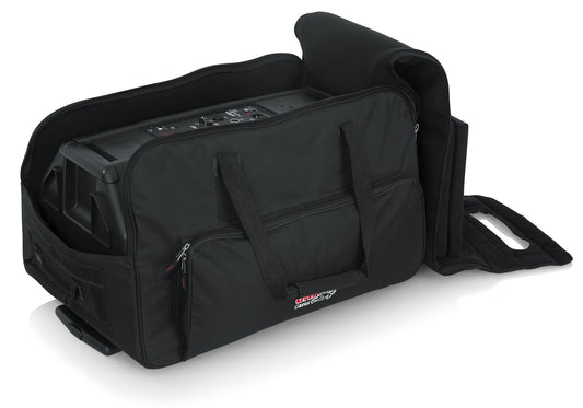 Rolling speaker bag for large format 12" speakers