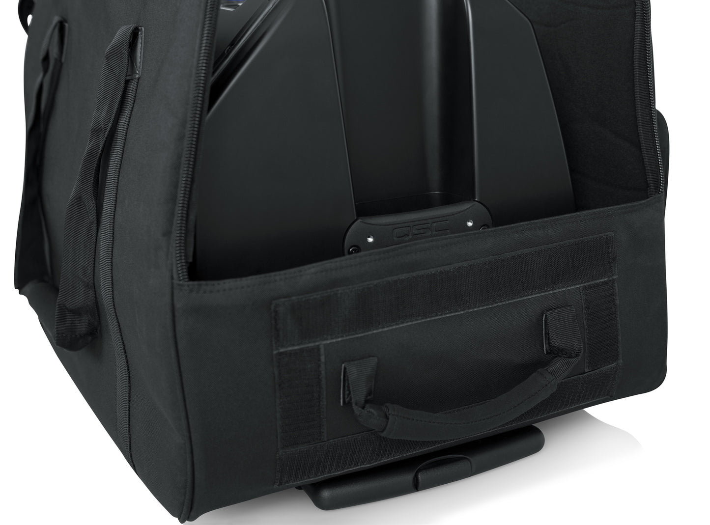 Rolling speaker bag for small format 12" speakers