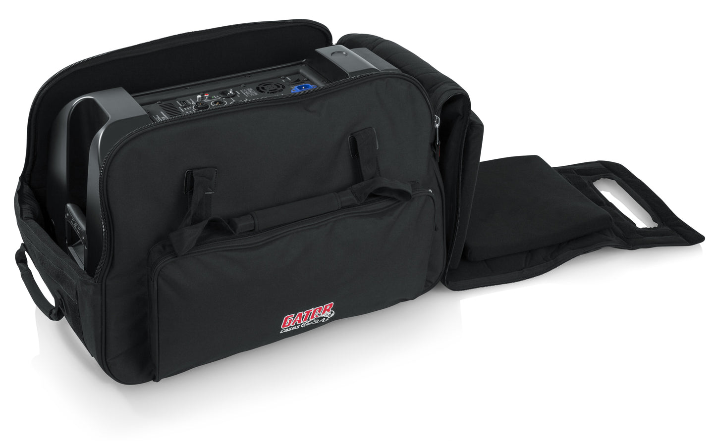 Rolling speaker bag for small format 12" speakers