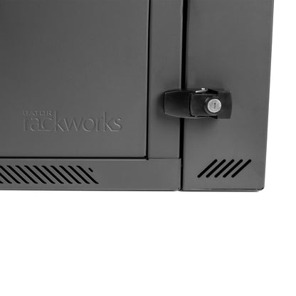 9U 21" Deep Sectional Wall Rack, Glass Door