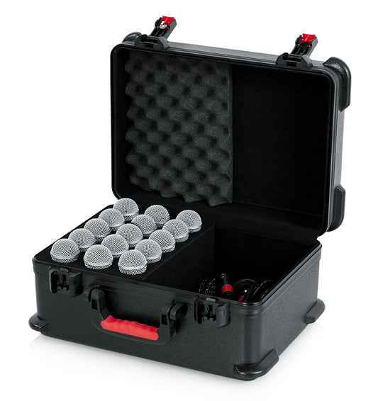 TSA ATA Molded Case w/ Drops for (15) Mics