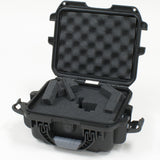 Waterproof case w/ diced foam; 9.4"x7.4"x5.5"