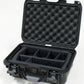 Waterproof case w/divider system; 13.8"x9.3"x6.2"