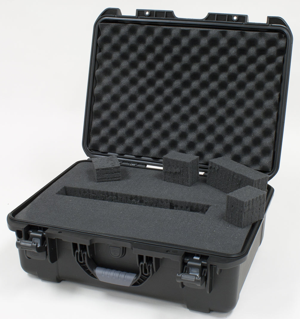 Waterproof case w/ diced foam; 20"x14"x8"