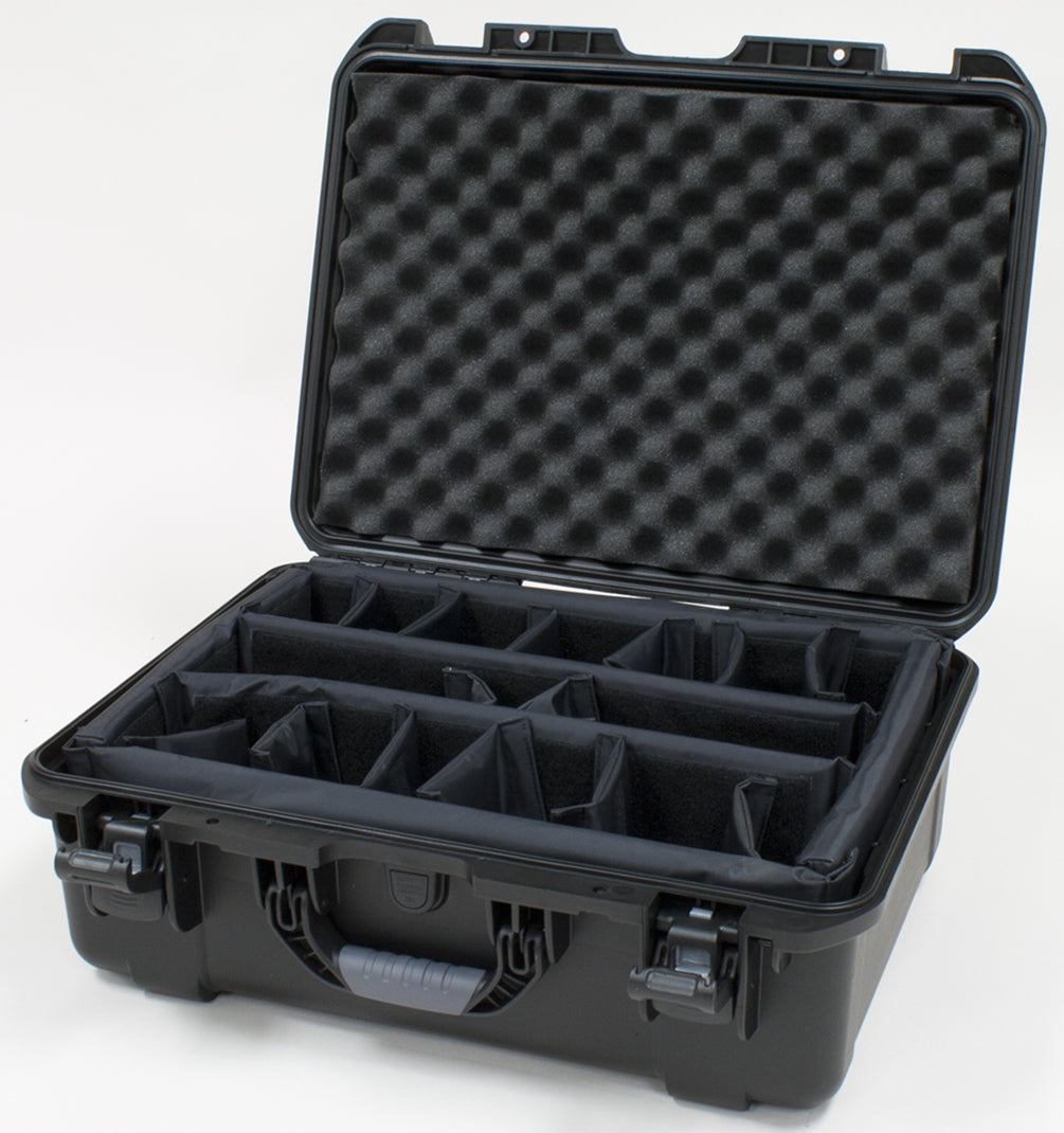 Waterproof case w/divider system; 20"x14"x8"