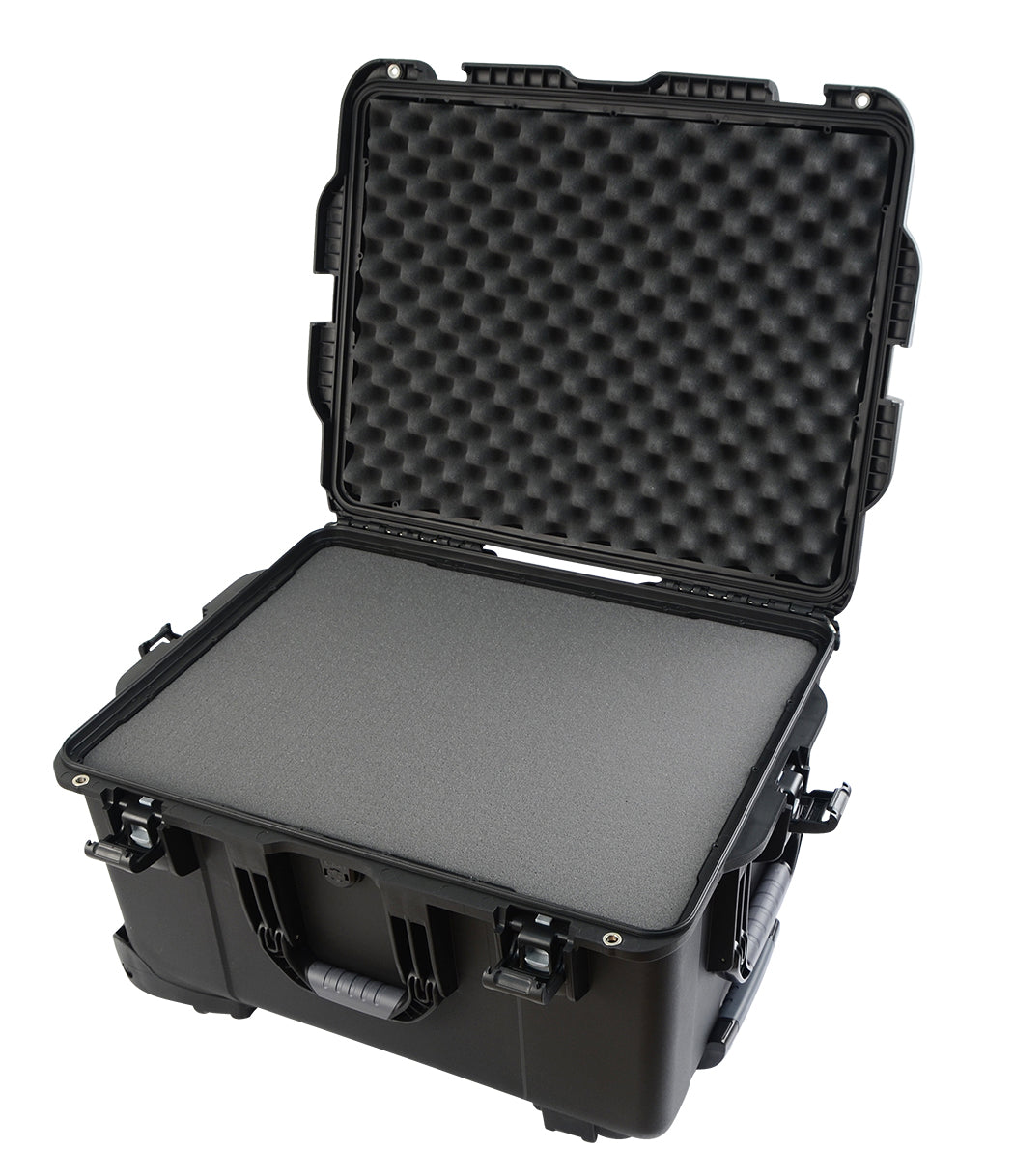 Waterproof case w/ diced foam; 22"x17"x12.9"