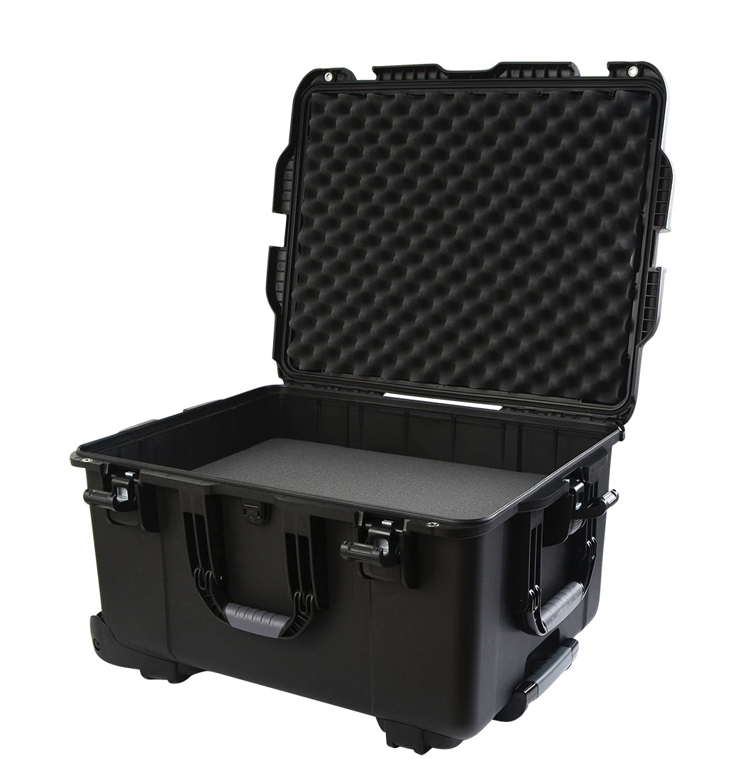 Waterproof case w/ diced foam; 22"x17"x12.9"