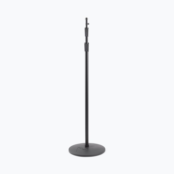 Production-Grade Three-Section Mic Stand with 12" Round Base
