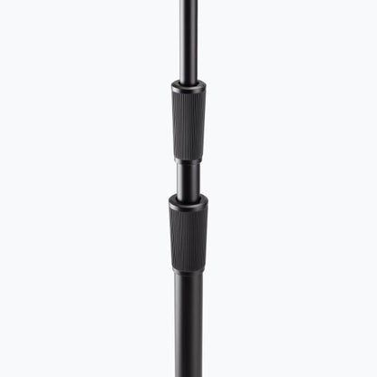Production-Grade Three-Section Mic Stand with 12" Round Base