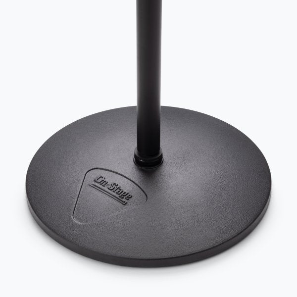 Production-Grade Three-Section Mic Stand with 12" Round Base