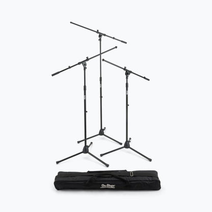Three Euro Boom Mic Stands with Bag