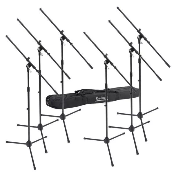 Six Euro Boom Mic Stands with Bag