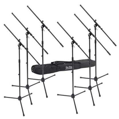 Six Euro Boom Mic Stands with Bag