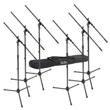 Six Euro Boom Mic Stands with Bag