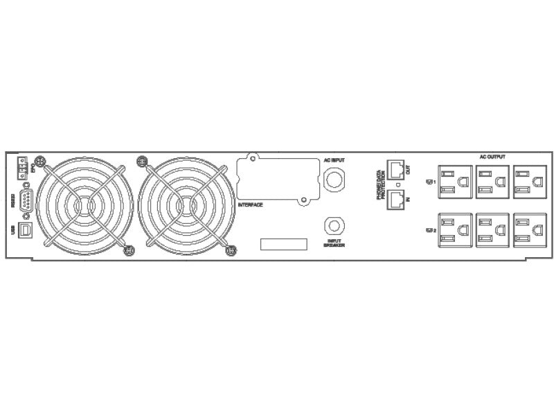 SCV-15001 UPS On Line Rack Mount 1500VA