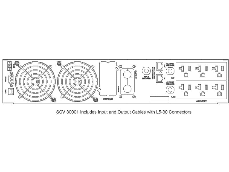 SCV-30001 UPS On Line Rack Mount 3000VA