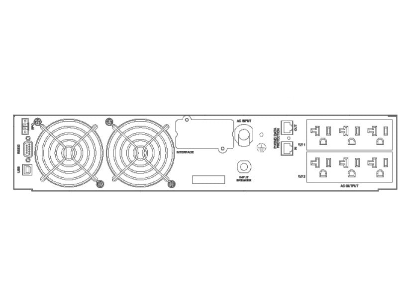 SCV-20001 UPS On Line Rack Mount 2000VA