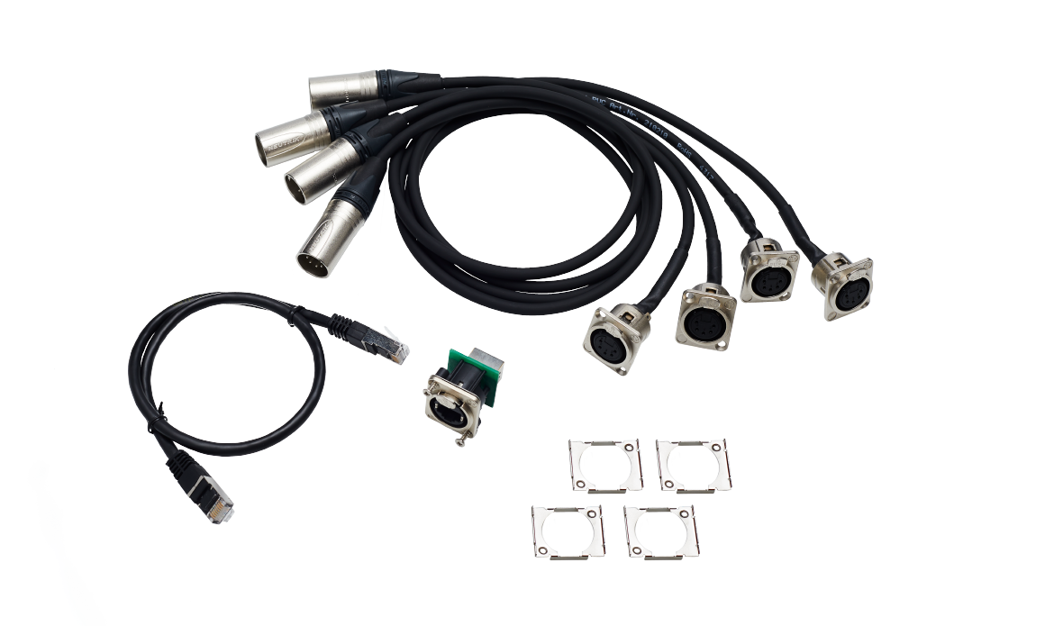 Adapter cable set for 4Port Node 5-pin XLR rack mount kit