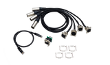 Adapter cable set for 4Port Node 5-pin XLR rack mount kit