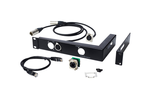 XLR 5-pin panel 19in. rack mounting kit for 1 x 2Port Node