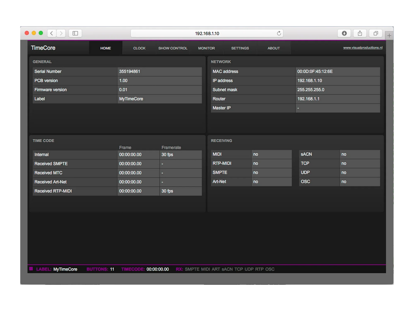 Timecore SMPTE Converter & Display