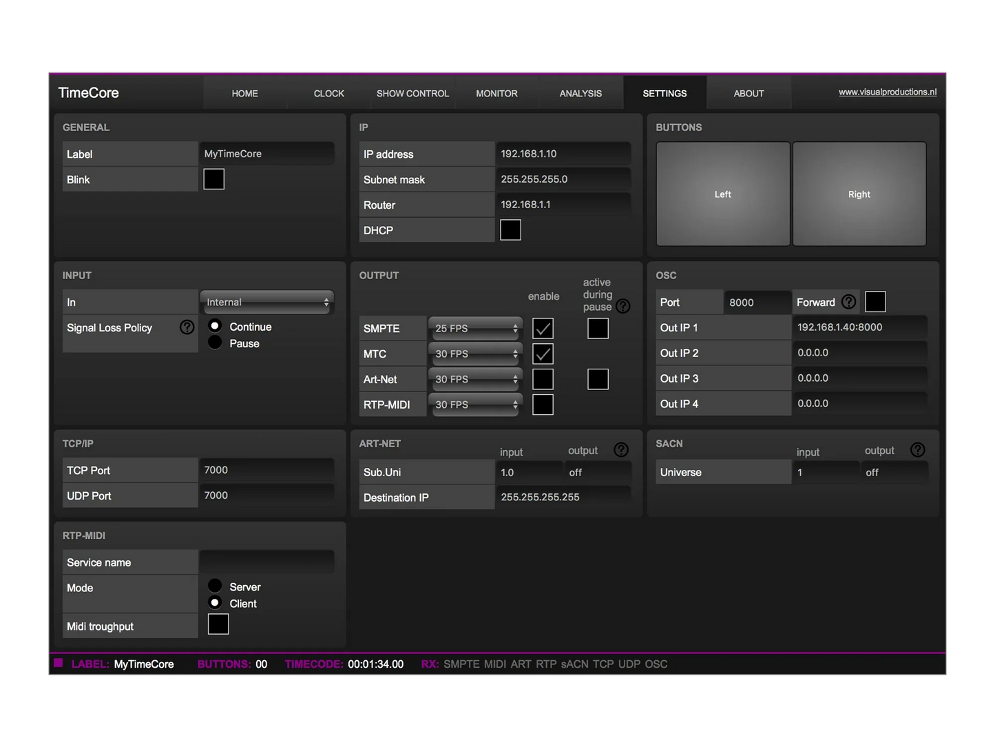 Timecore SMPTE Converter & Display