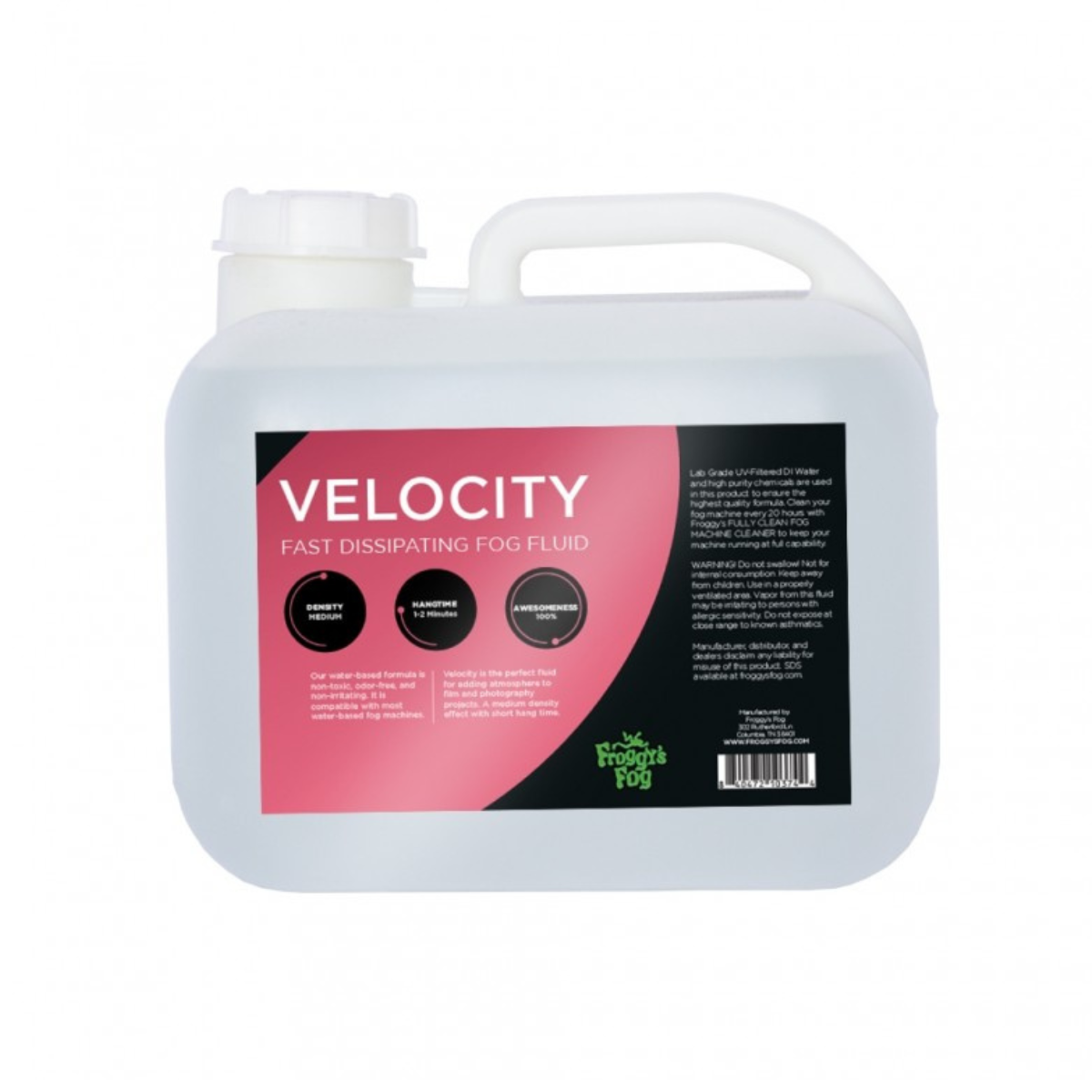 Froggy's Velocity Fog Fluid - 2.5 Gallon (New)