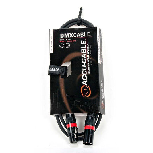 Accu-Cable 5ft 3-Pin DMX Cable - AC3PDMX5