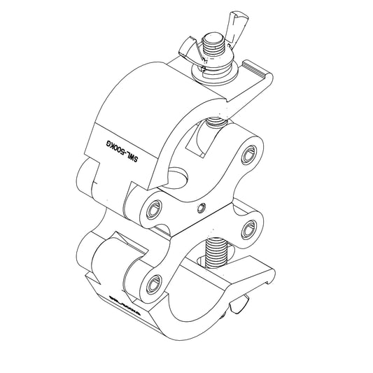 Phat Swivel Double Clamp-Silver (Mega Lite)