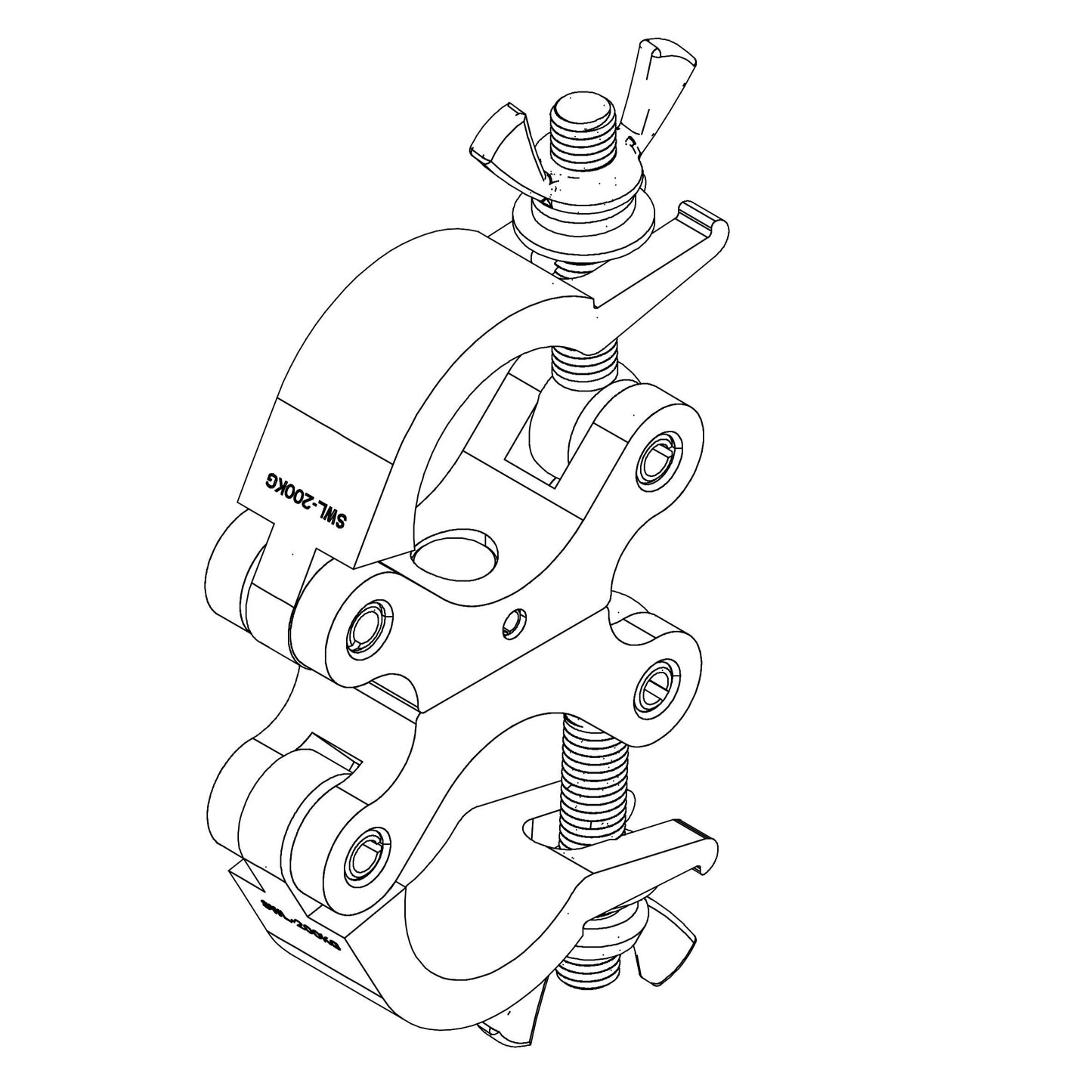 Skinny Swivel Double Clamp (Mega Lite)