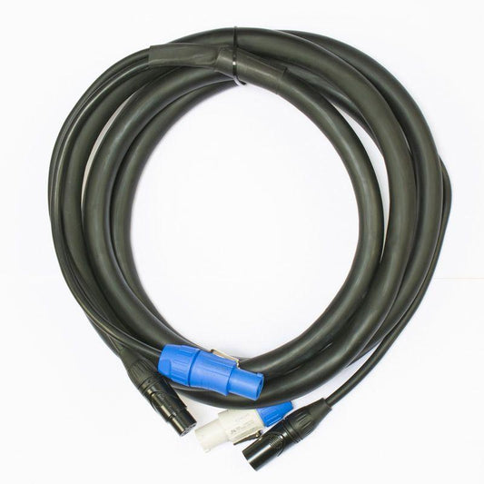 Accu-Cable 12ft 5-Pin DMX + Locking Power Cable - AC5PPCON12